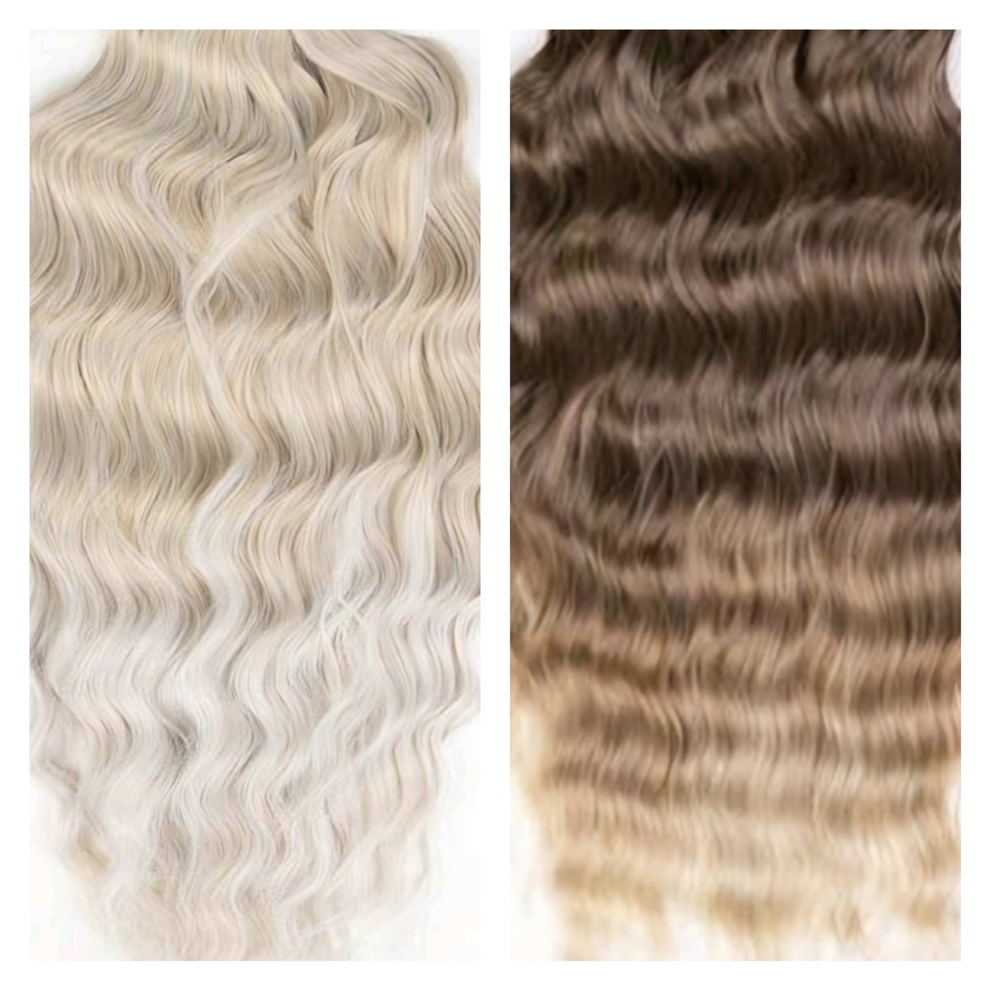 40DE - BRUSHABLE Water Waves - Blonde & Brown Ombre Mix