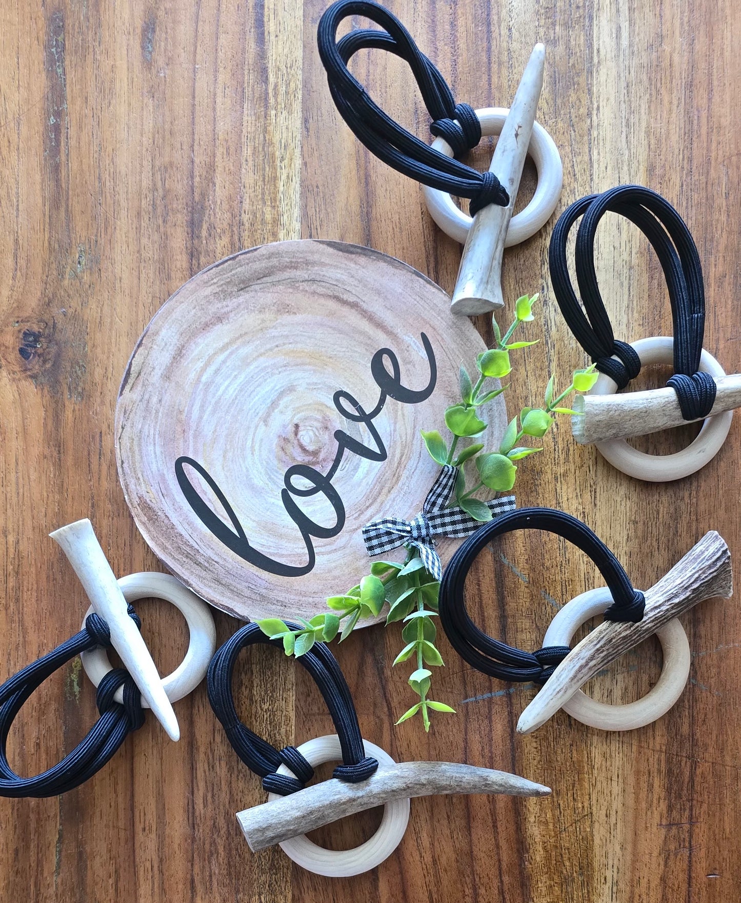 Faux Elk Horn Hair Toggle