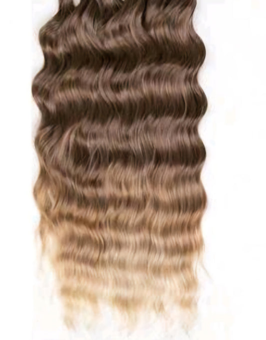 50DE - BRUSHABLE Water Waves - Brown Ombre- Color As Shown